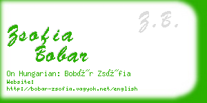 zsofia bobar business card